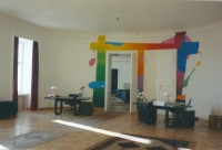 Sekretariát Pražského hradu s nástěnnou malbou Aleše Lamra