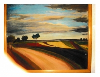 Olga Vojáčková – obraz krajiny s cestou, 20. léta