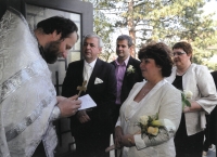 The wedding with his wife Eva in the Orthodox Church in Brno, 2010 
