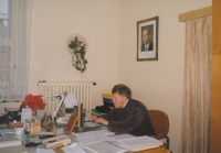 At work in the office, 1998