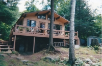 On the porch of the Canadian cabin, 2010