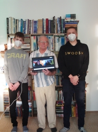 František Vízek během natáčení 