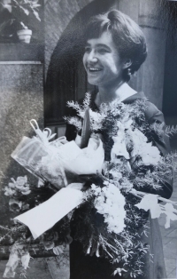 Marie Krausová na promoci v roce 1965