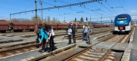 Natáčení s Lumírem Zeman v rámci projektu Příběhy našich sousedů na nádraží v Chomutově