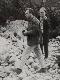 Pamětnice s manželem Jaroslavem na dovolené v Tatrách, Slovensko, 1963