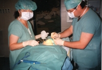 Blanka Dvořáčková asistuje při operaci