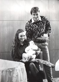 Her son Paul with his family