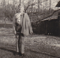 Bohumil Kylar, witness's grandfather, in traditional Orel costume, 1961