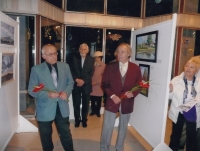 Milan Čejka at the opening of Miloslav Borecký's exhibition at the Poděbrady Gallery, November 2010