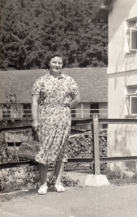 Marie Pavelková after returning from prison (1957)
