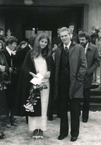 The wedding of Alena and Martin Fendrych on 6 October 1980
