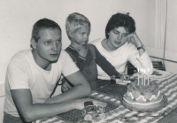 The Fendrychs with their son Matyáš in 1985