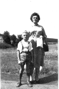 Jan Milota with his mum