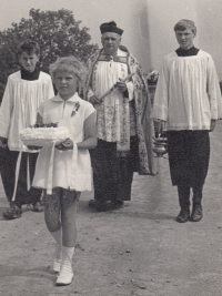 Jaroslav Kvapil (left) with priest František Karel, 1967