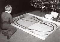 Christmas with a train, Brno about 1964