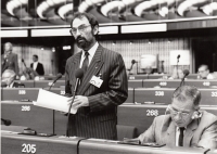 Vladimír Mikan při projevu v Radě Evropy 20. 9. 1991