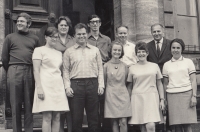 The staff of Žamberk grammar school before political purges in 1970