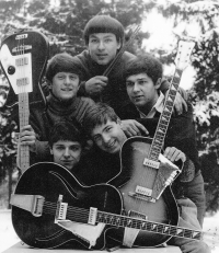 With the band Ozvěny (Echoes), 1964