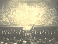 Promoce, fotografie po retuši, Brno, 1955