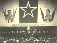 Promoce Vítězslava Hřiba, třetí zleva, Brno, cca 1950