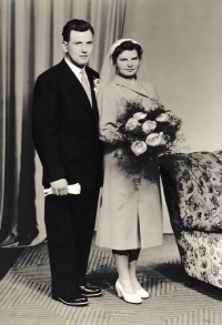 Vladimír Žemla with his wife Jarmila, 1959
