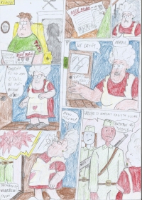Studentský komiks podle vyprávění pamětnice Ladislavy Malíkové