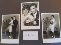Svatební fotografie  Iva Podušky a jeho ženy, 20. srpna 1966