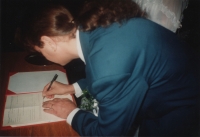 Ladislav Harant at his wedding in 1994