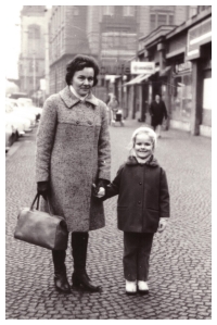 With her daughter in Prague, 1970