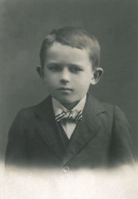 Josef Veverka as a seven-year-old, Nymburk 1910