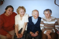 Marie (second from left) with her husband's relatives, Liberec, 2002