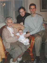 Návštěva z Kanady, maminka, vnuk Bradley s rodinou, Liberec 2005