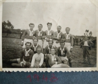 Football team about the village Lukáčovce, organized by Ladislav Lampert.