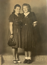 Margita as a young girl on the right