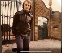 Michal Kaňa in front of the gate of the Slovak Institute of St. Cyril and Methodius in Rome, where he spent 15 years