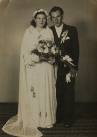 Libuše Macková with her husband