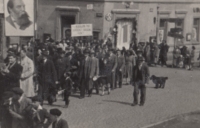 The May Day celebrations in Vyšší Brod, year 1955 