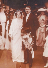 Svatba Alfréda Schebka s Helenou Binovičovou