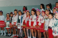 Boratín, ukrajinský dětský sbor, 2007, uvítání boratínských Čechů