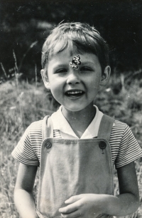 Martina Špinková as a child, 1967