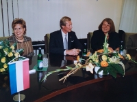 Judicial Union, Grand Duke and Grand Duchess of Luxembourg and Eliška Wagner in Brno, Constitutional Court, October 2002