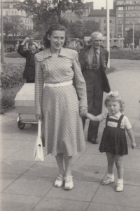 With daughter Vladimíra before 1954