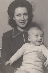 With her one-year-old daughter Vladimíra