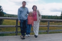 With grandson Jiří and great-granddaughter in 2010