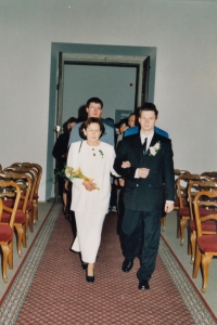 Wedding of grandson Jiří in 2001