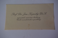 Father's business card from the time he worked as a deputy at the Ministry of Culture