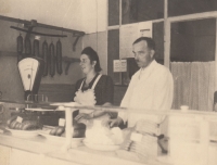 The Horníčeks in their shop