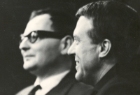 Jaromír Kincl with writer Pavel Kohout in 1960s 