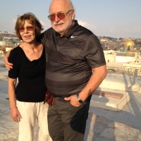 With her husband Miloš Vávra in Jerusalem (2017) 
