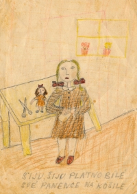 Obrázek, který Ariana nakreslila pro maminku do vězení. 